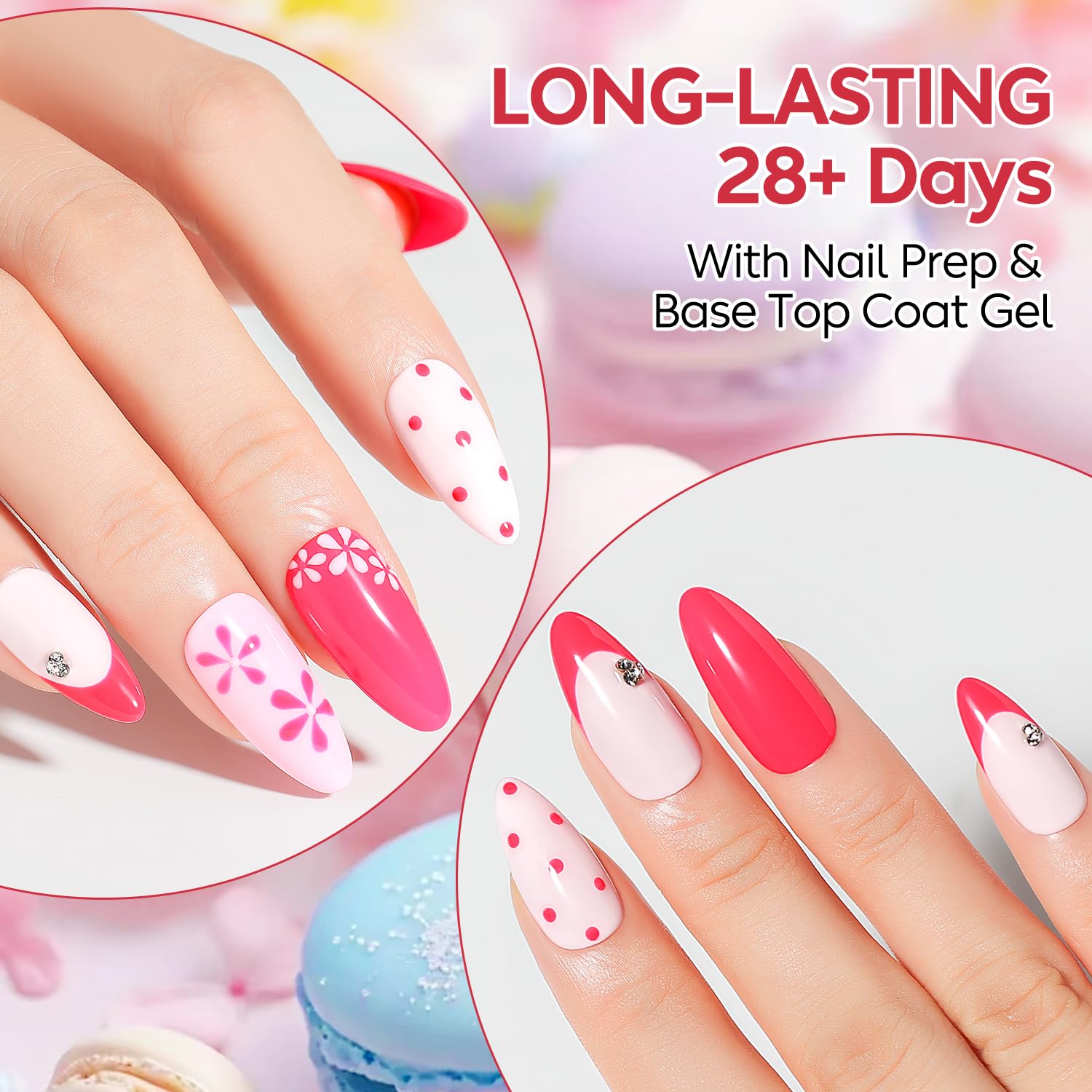 AIMEILI gel polish curing under UV/LED lamp for quick manicures.