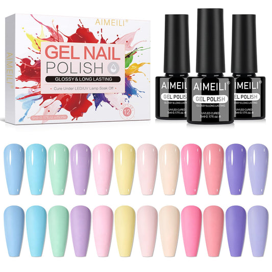 AIMEILI pastel gel polish set packaging ready for gifting