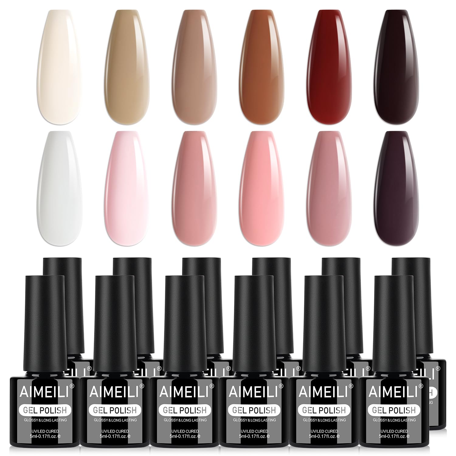 AIMEILI safe non-toxic formula offers gentler nail care and color variety.