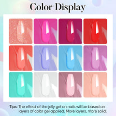 AIMEILI set brush-stroke image showing smooth application for salon-like results.