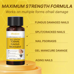 Aimery Bee Venom Antifungal Solution application steps demonstrate easy targeted treatment.
