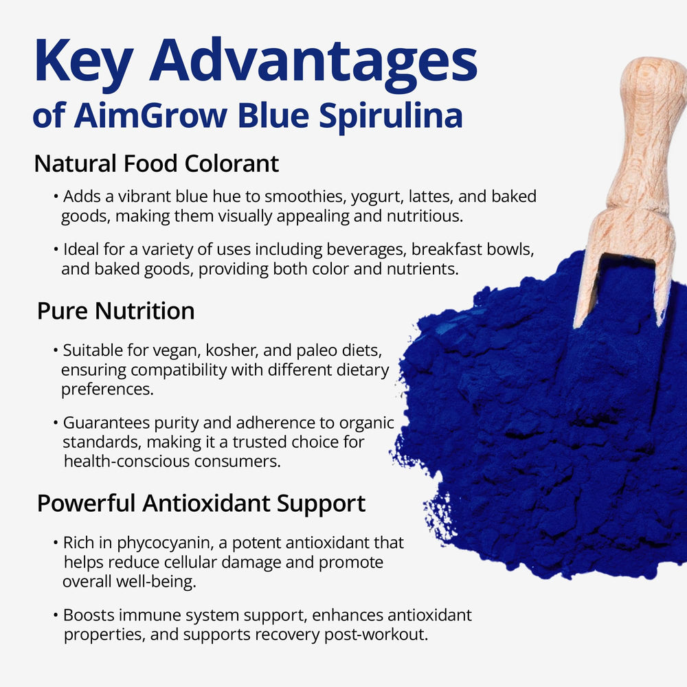 Blue spirulina in yogurt and beverages