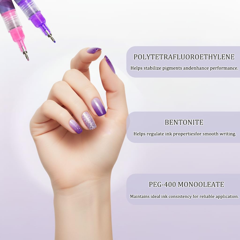 AIPULL Nail Art Pens on gel base give salon-like results at home.