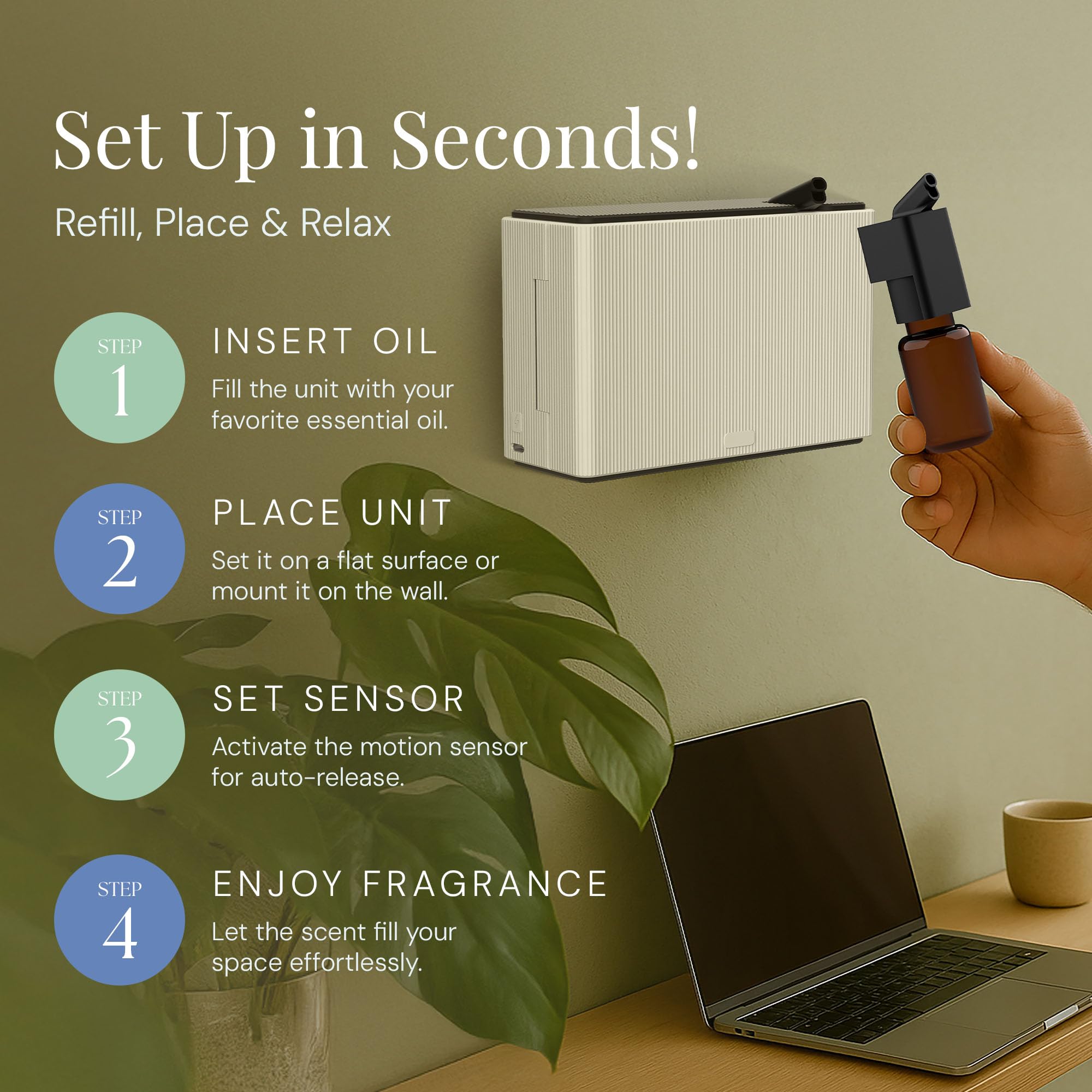 Air Esscentials AE101Bat refill bottle ready for eco-friendly oils.