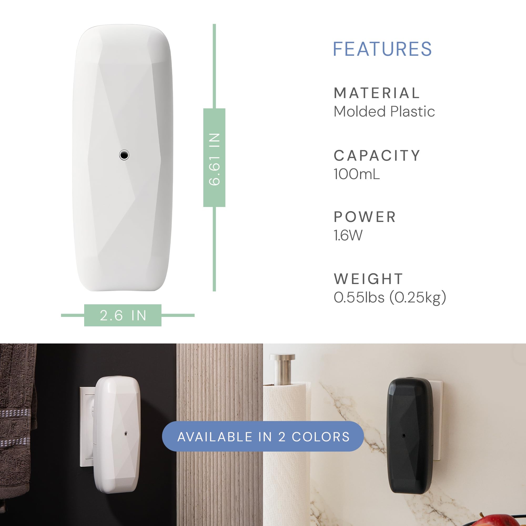 Diamond diffuser mounted on wall in modern home decor