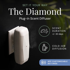 Side view of Air Esscentials Diamond Gift Set diffuser