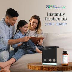 Air Esscentials Puppy Petals diffuser in a clean space highlighting pet-friendly scent usage.