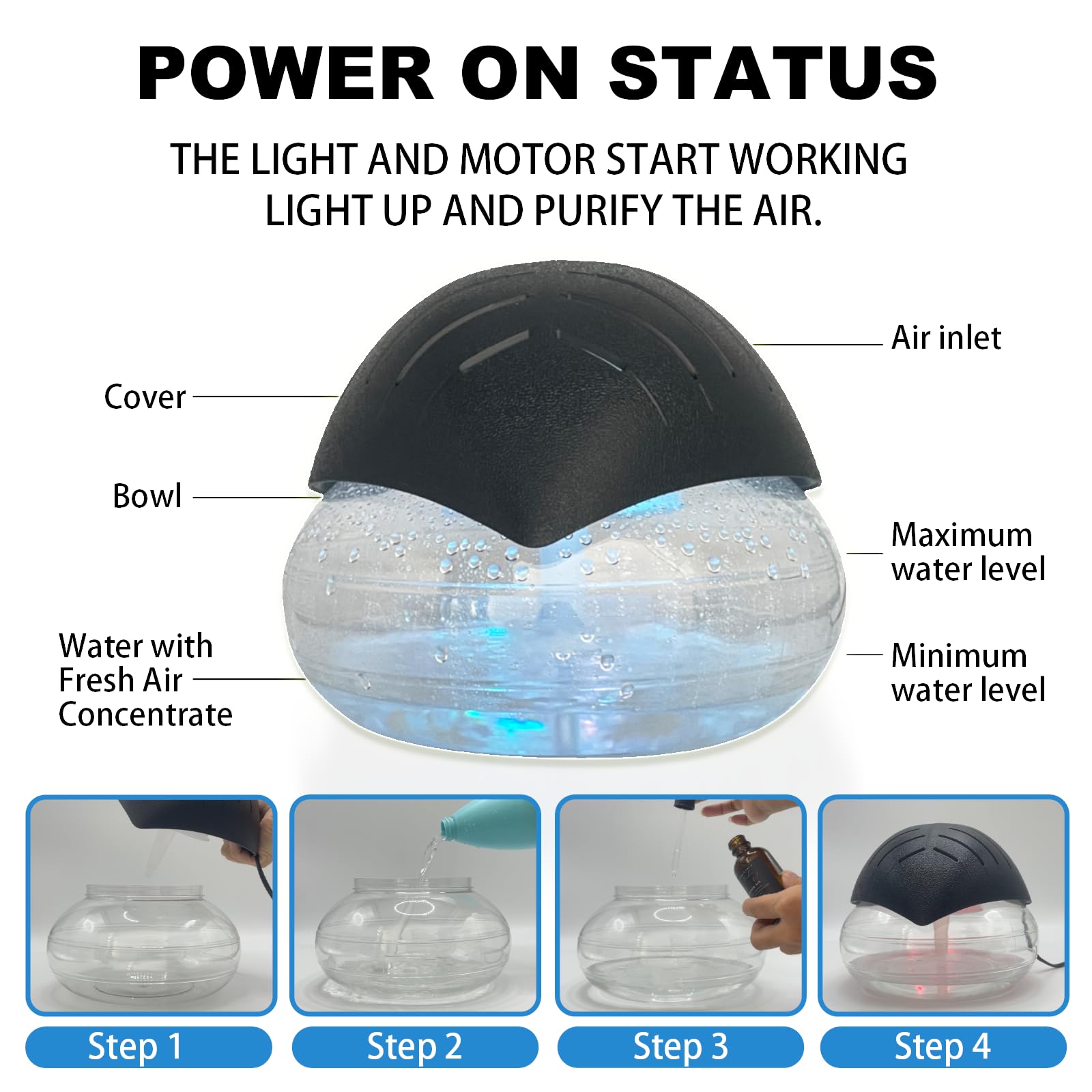 Diffuser with water tank and safety auto shut-off indicator