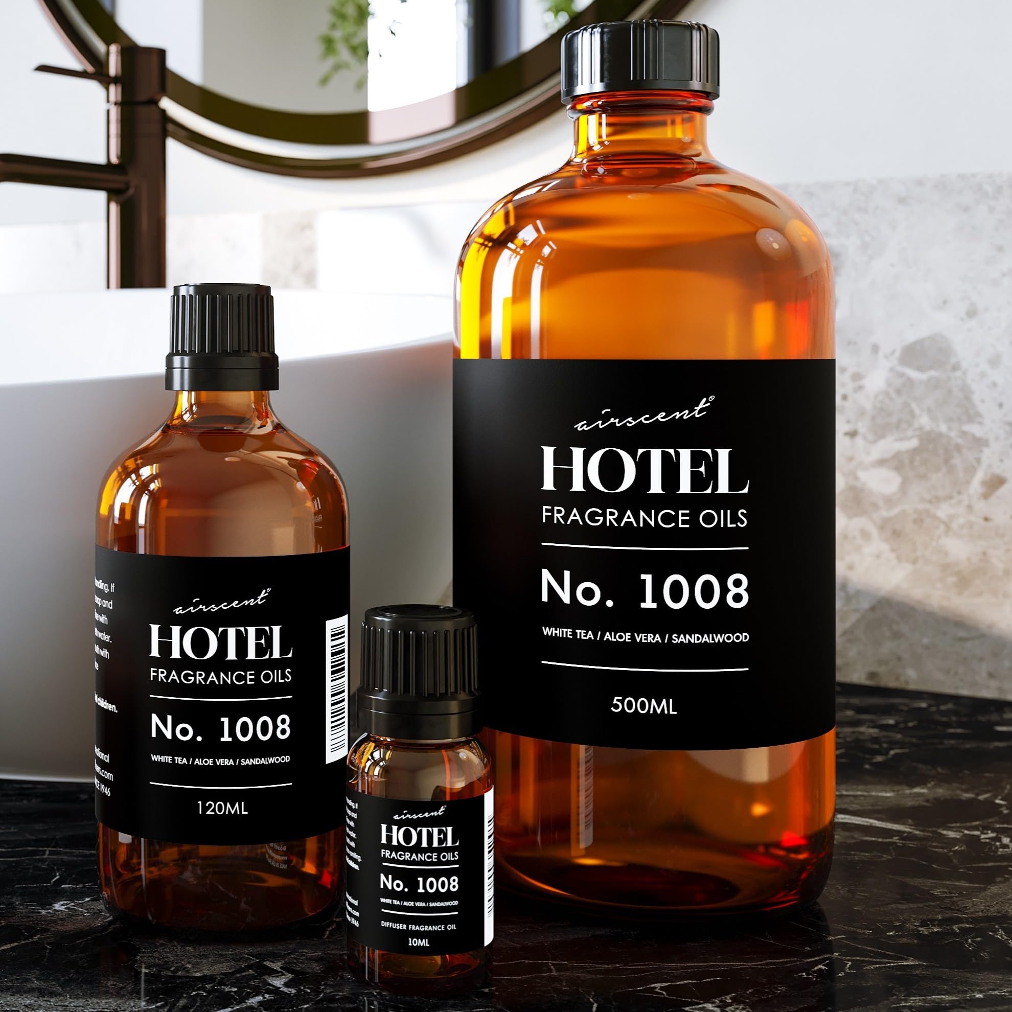 Packaging image showing 500 mL bottle and outer carton for AirScent No. 1008