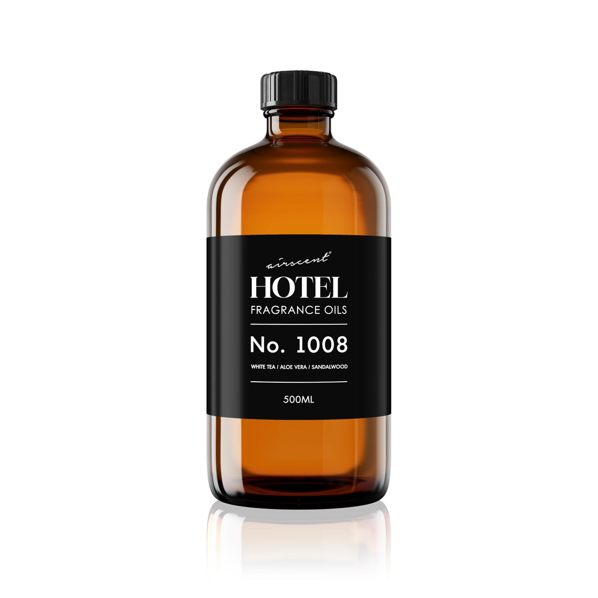AirScent Hotel Diffuser Oil No. 1008 - White Tea, Aloe Vera & Sandalwood in 500 mL glass bottle