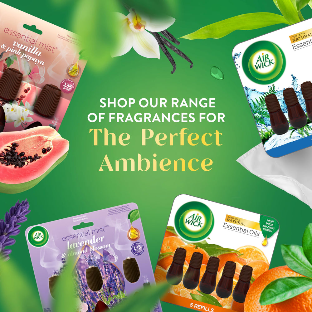 Aroma range: Happiness, Sleep, Unwind, Rejuvenate