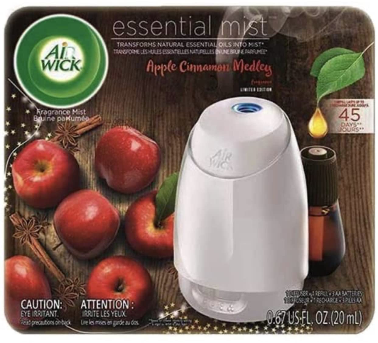 Air Wick Essential Mist Apple Cinnamon Medley diffuser and refill set