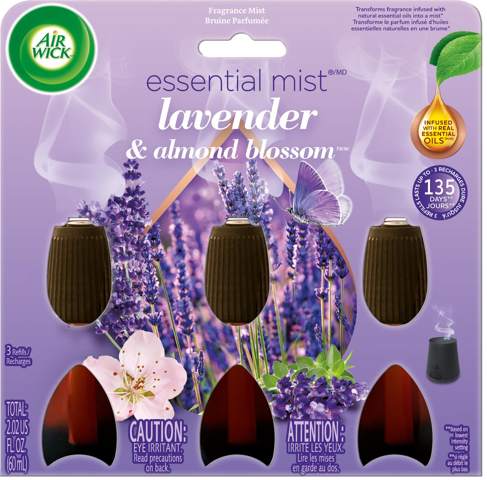 Air Wick Essential Mist Lavender and Almond Blossom refill 3 ct