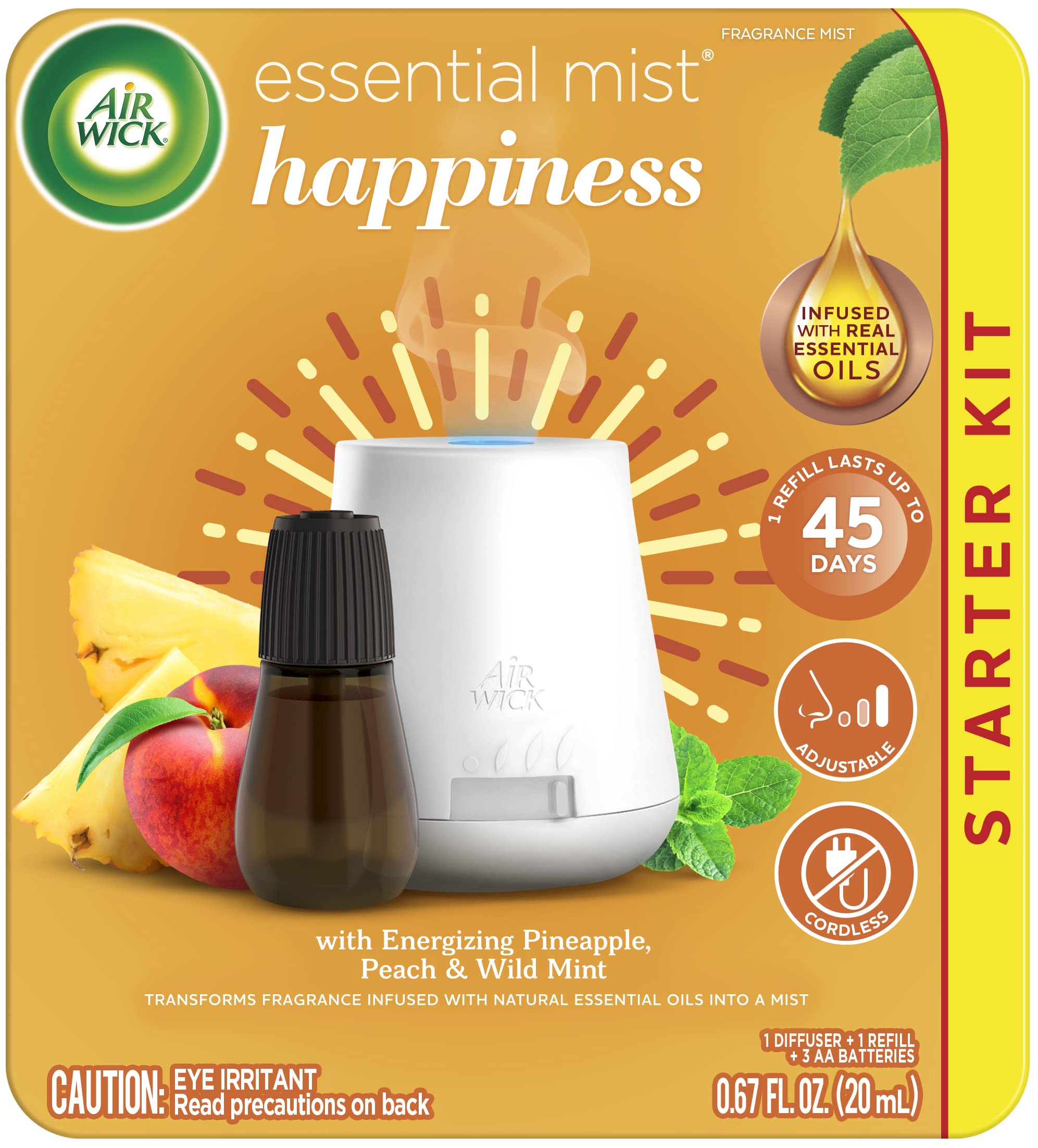 Air Wick Essential Mist Starter Kit diffuser with Joy fragrance