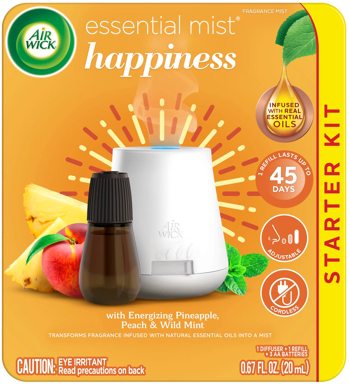 Air Wick Essential Mist Starter Kit diffuser with Joy fragrance