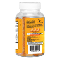 Nutrition panel showing 750 mg vitamin C per serving