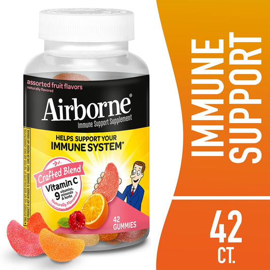 Airborne Immunity Support Gummies bottle with label