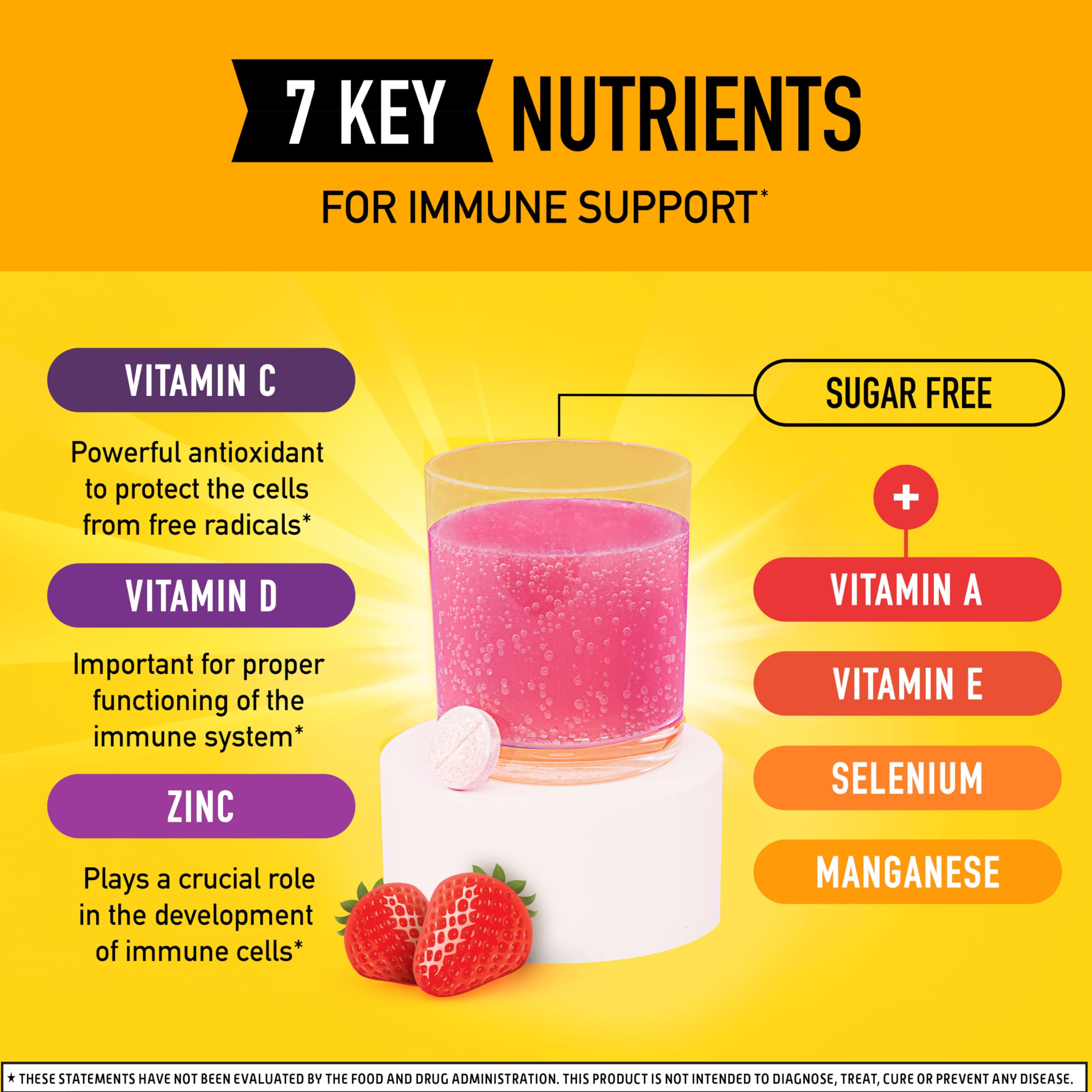 Dissolving Airborne immune support tablet in water