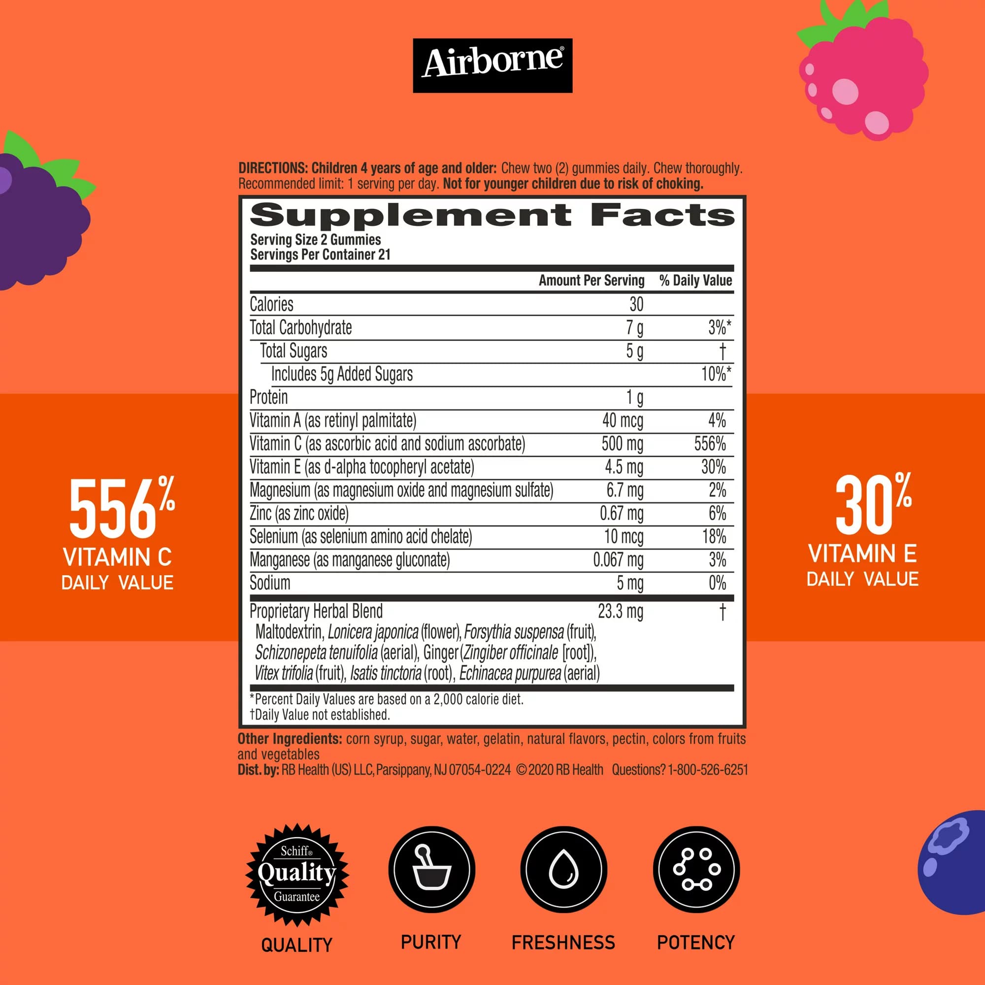 Gluten-free Airborne gummy vitamins for kids