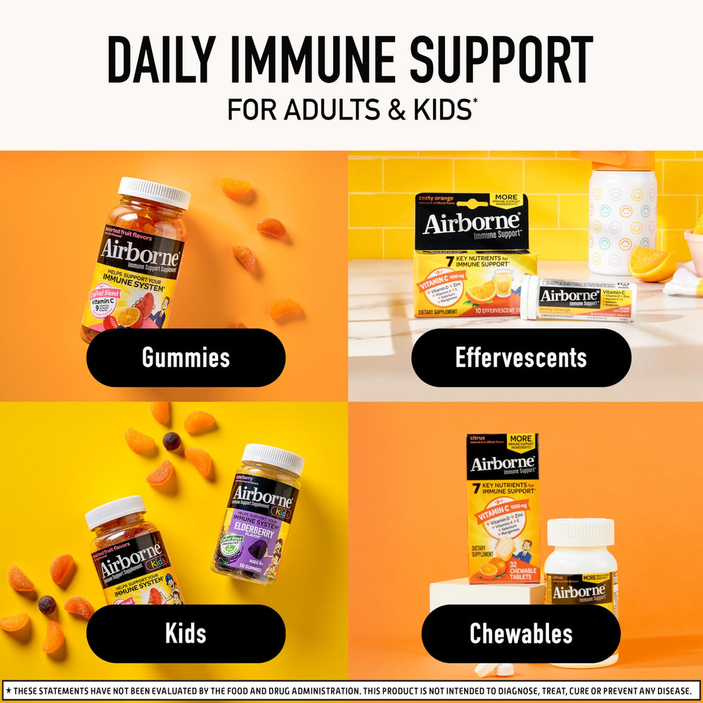 Zinc and Selenium benefits graphic for Airborne