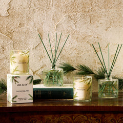 Holiday gift-ready Airkeep Balsam & Fir candle with fall decor