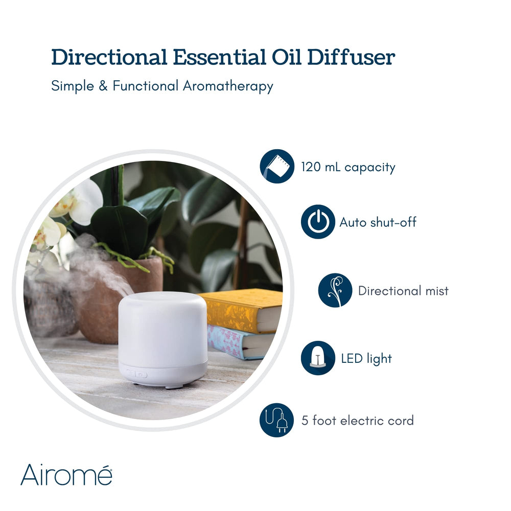 Airomé BPA-free plastic diffuser accessories including sleeve and base.