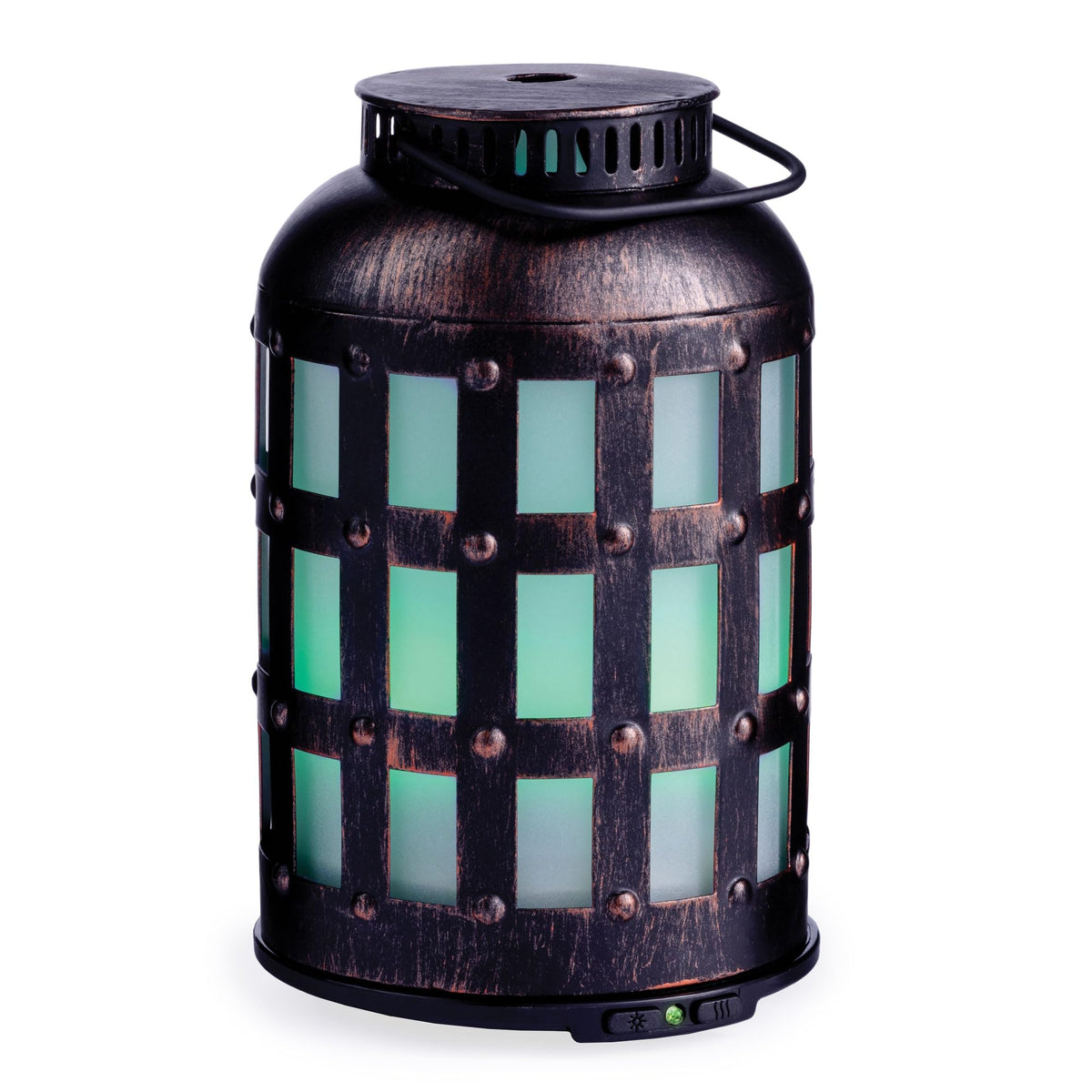 Airome Tavern 100 mL Ultrasonic Diffuser front view with frosted glass and bronze frame