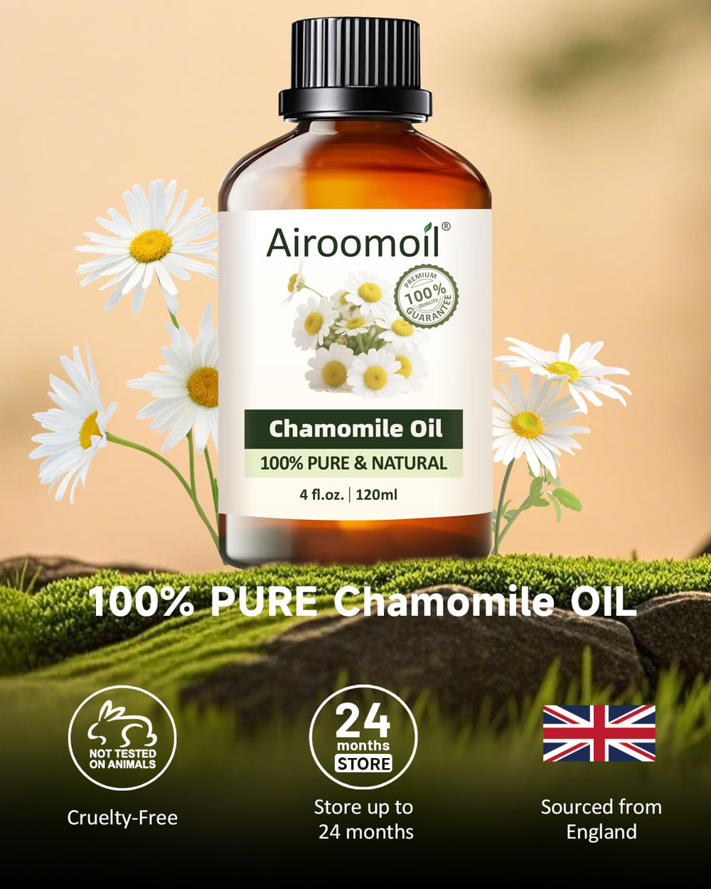 Chamomile essential oil for skin care and DIY cosmetics