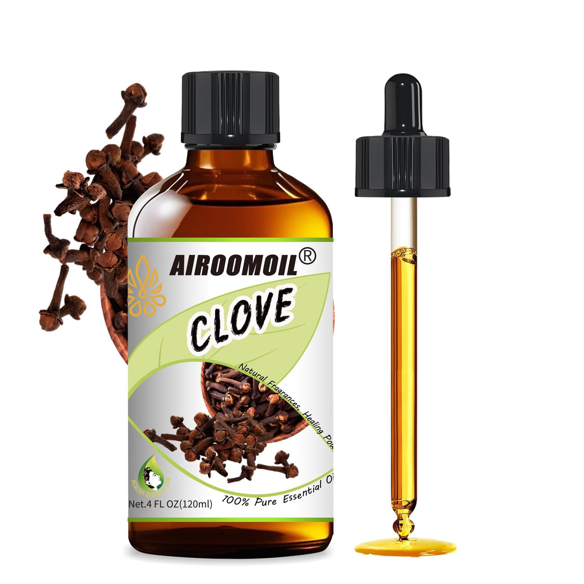 Airoomoil Clove Essential Oil bottle 4 oz (120 ml)