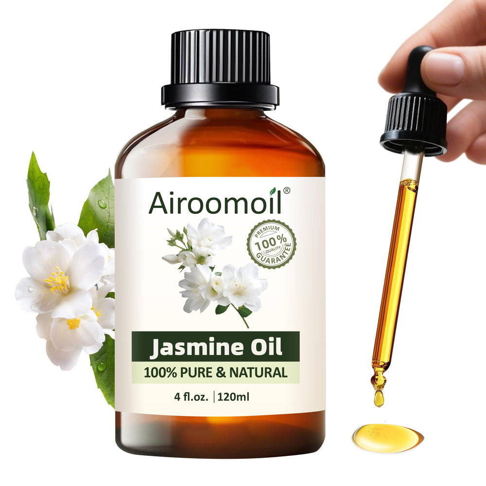 Airoomoil Jasmine Essential Oil bottle 4 oz (120 ml) – premium grade, 100% natural