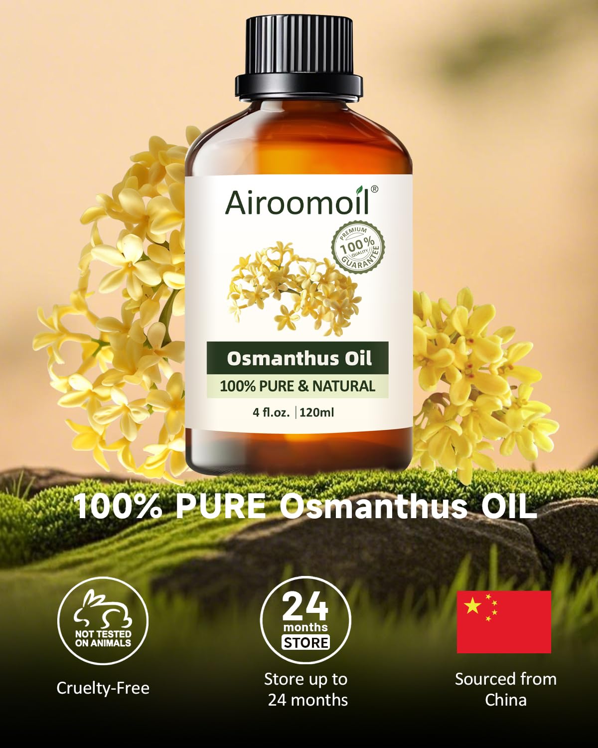 Diffuser with Osmanthus essential oil releasing floral aroma