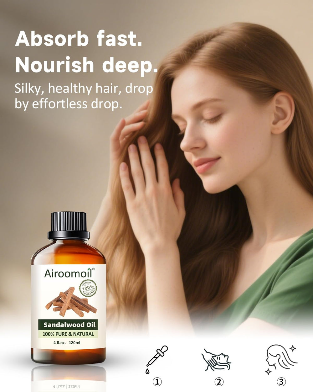 Packaging transition notice for Airoomoil sandalwood oil - 4 oz / 120 ml