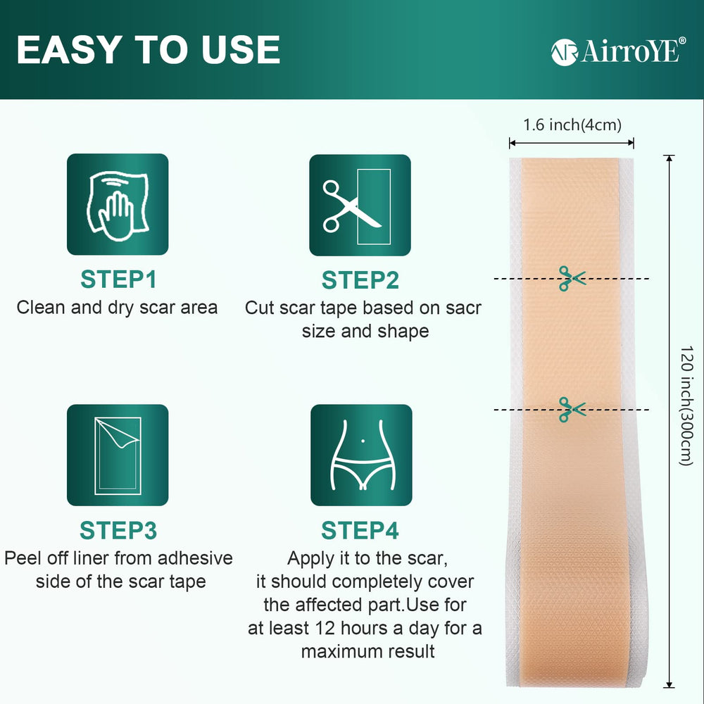 AirroYE medical-grade silicone material close-up for safe scar care