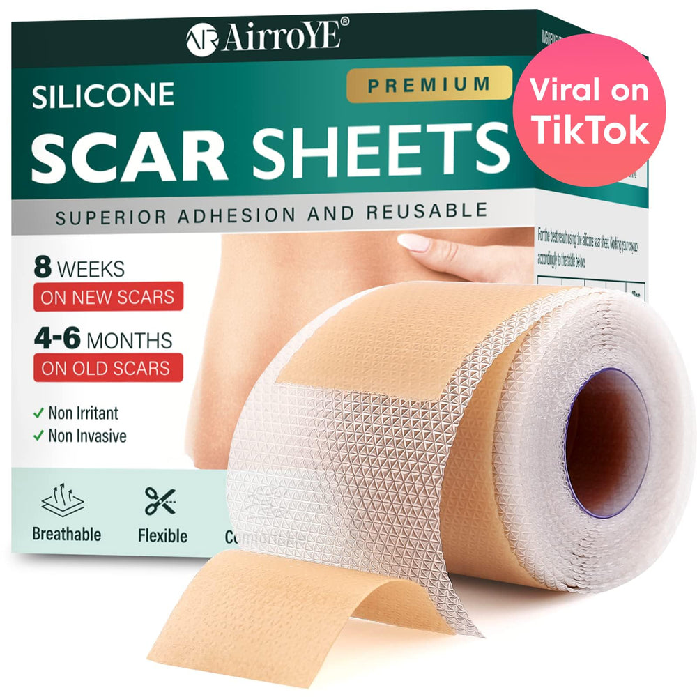 AirroYE silicone scar sheets roll for long-term scar care and reuse