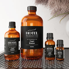 Diffuser oil bottle with labeling showing clean formula