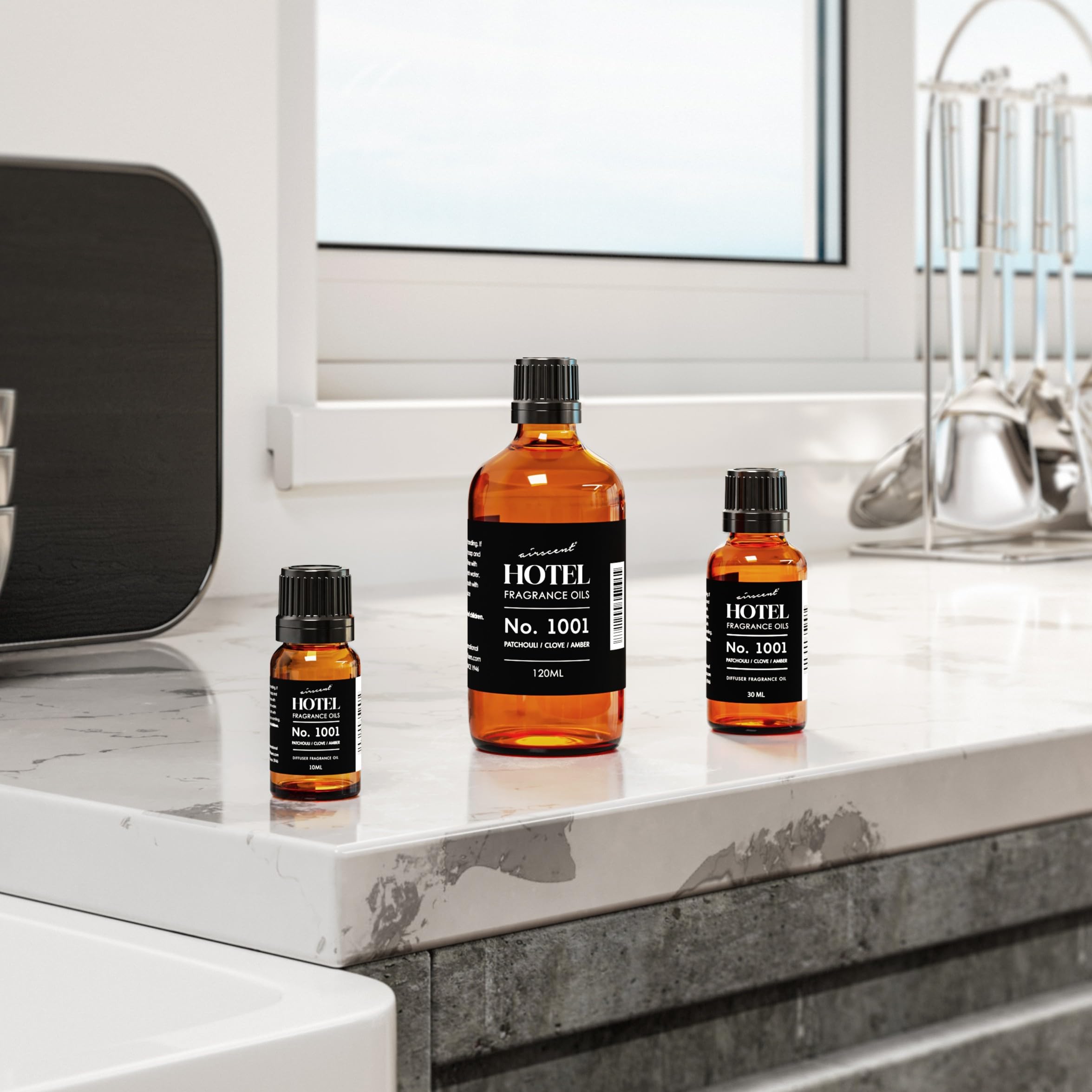 Home diffuser setup with AirScent No. 1001 oil in a room