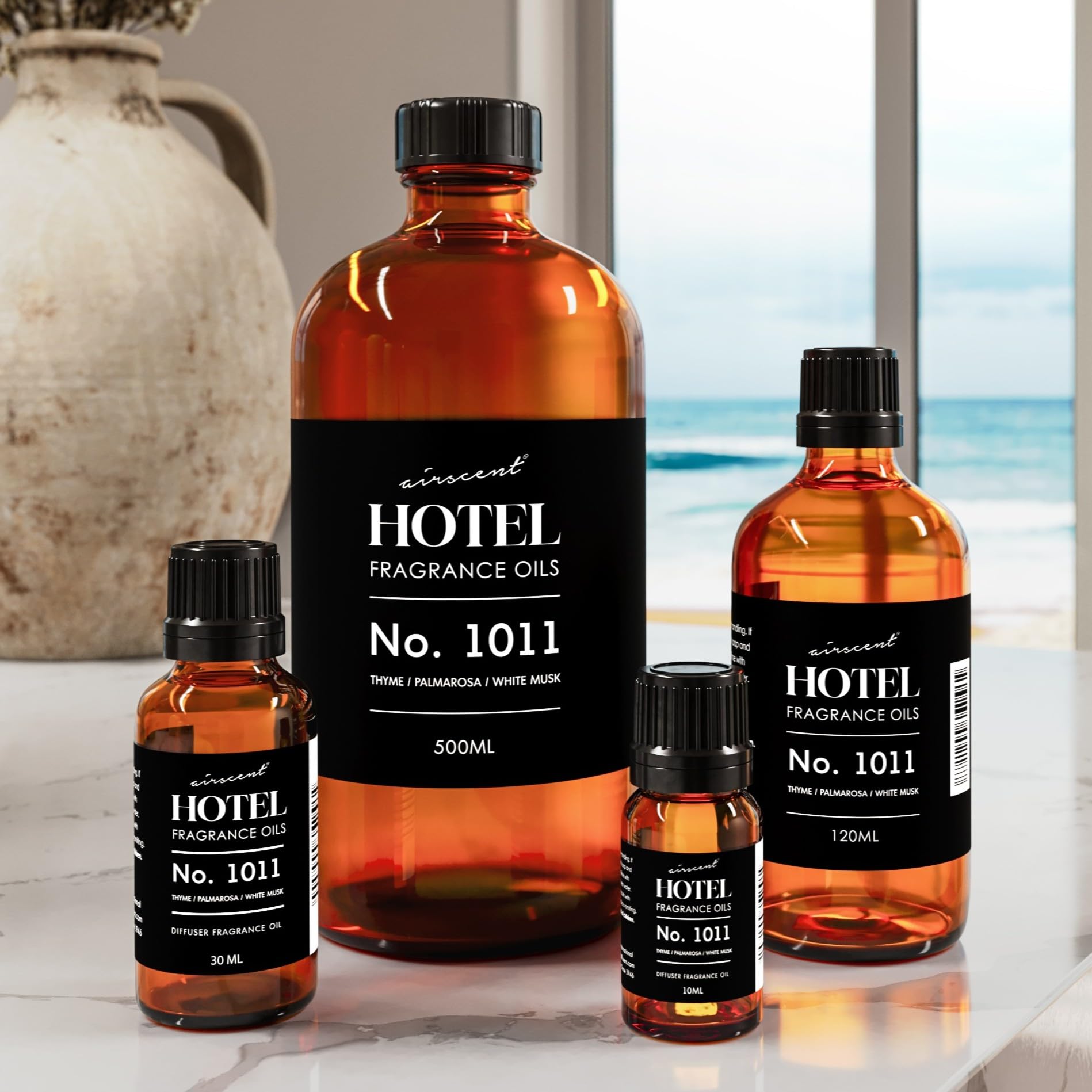 Fragrance notes include thyme, eucalyptus and lavender in Beach Villas scent