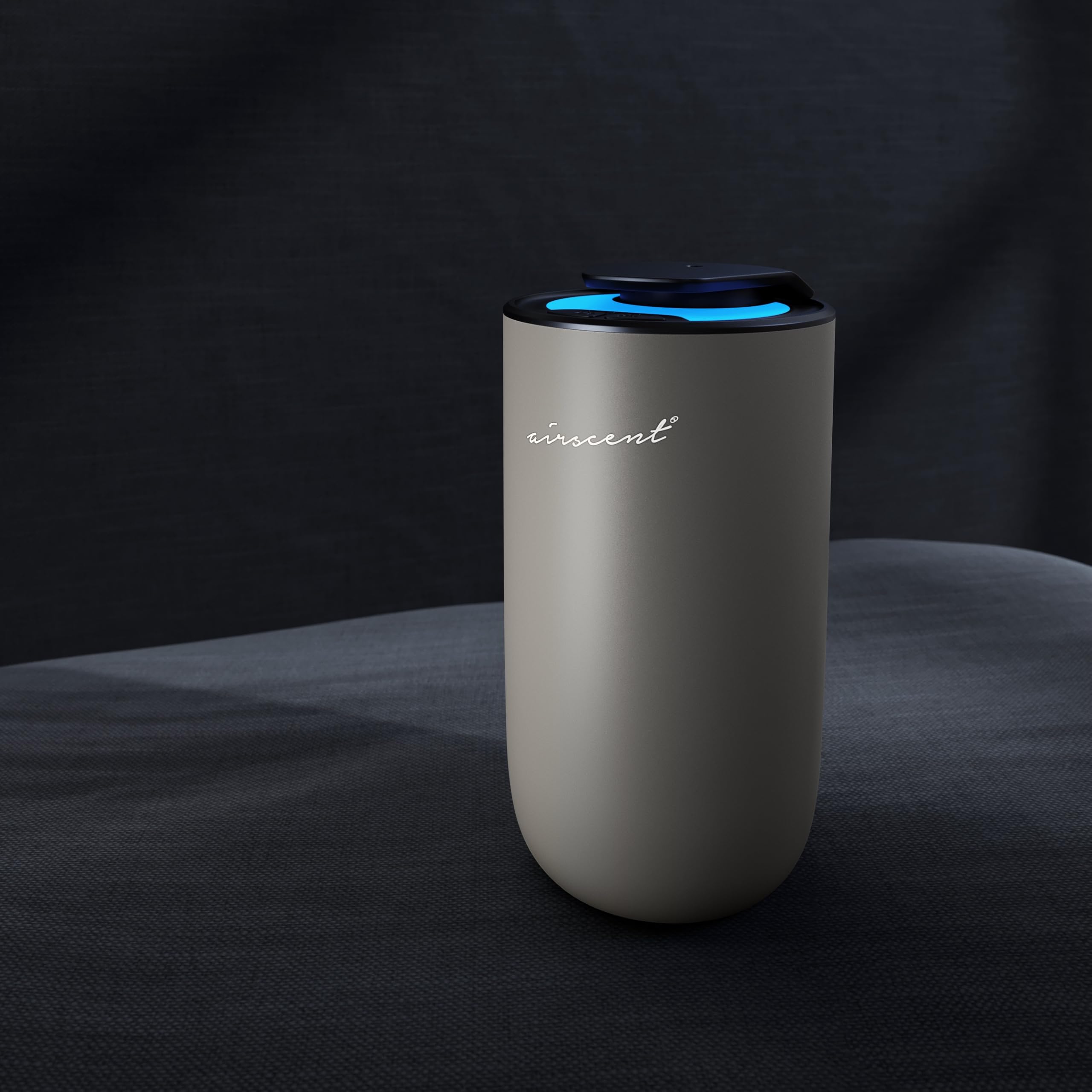 AirScent Mini Waterless Diffuser packaging and silver unit