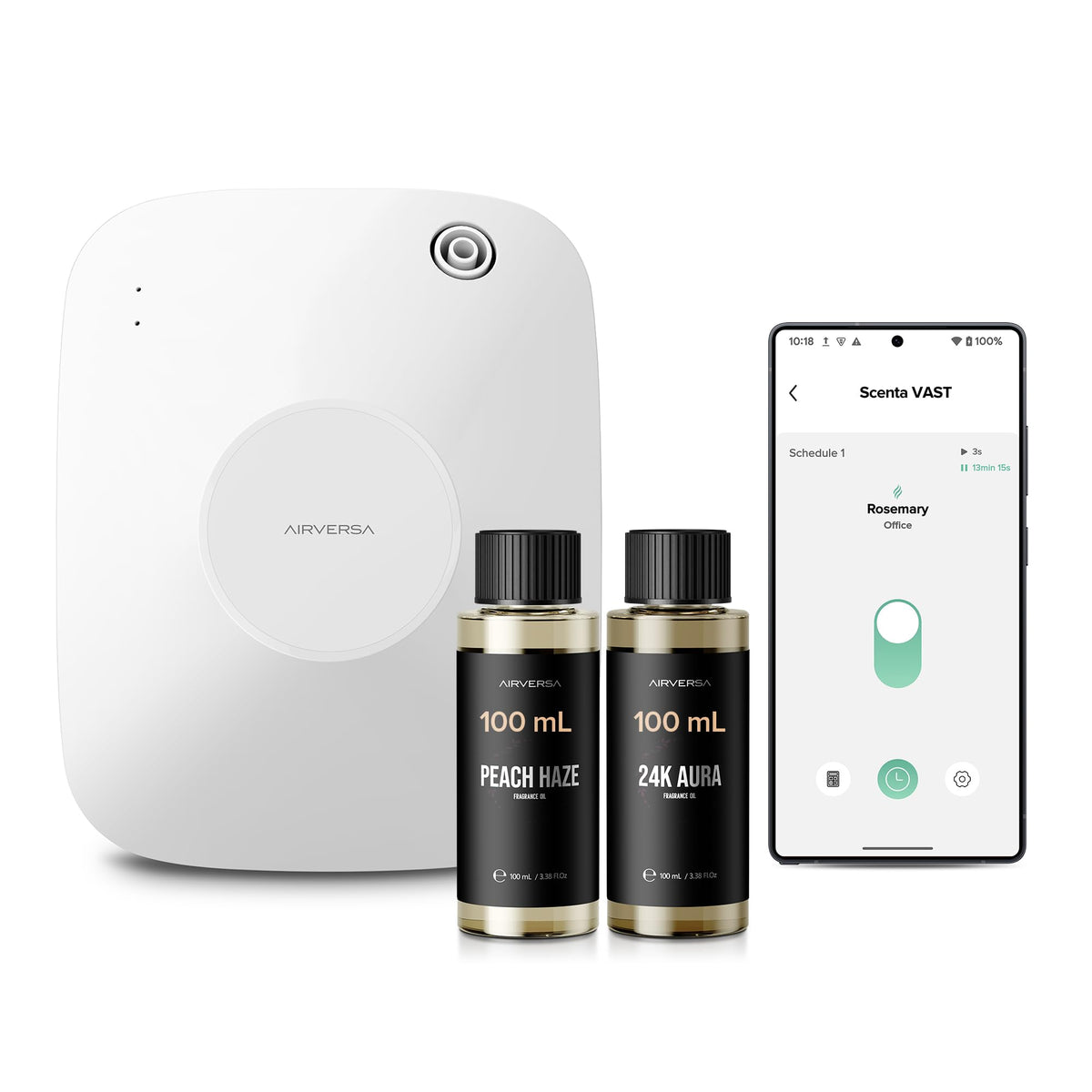 Airversa ANA White Kit front view featuring the 400 mL diffuser