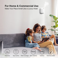 Phone showing Sleekpoint app controlling Airversa diffuser