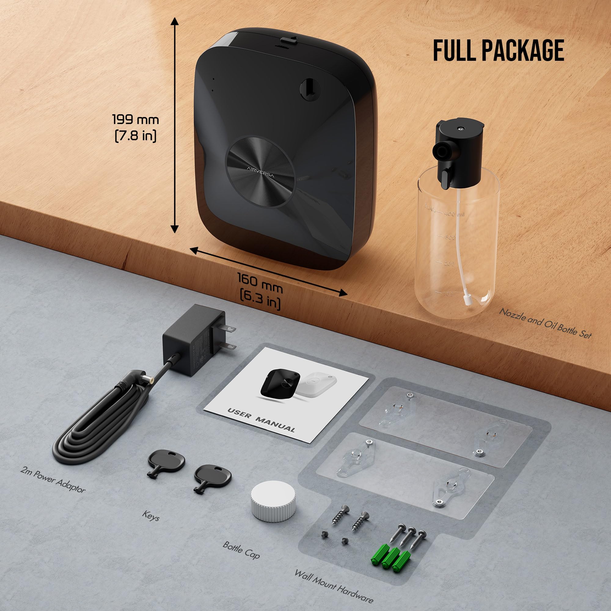 Airversa diffuser mounted on wall in a modern space
