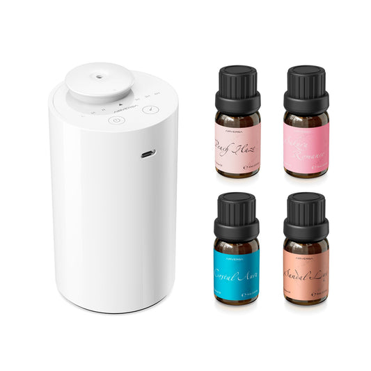 Airversa AN6 White Waterless Diffuser Starter Kit with four 10 mL fragrance oils