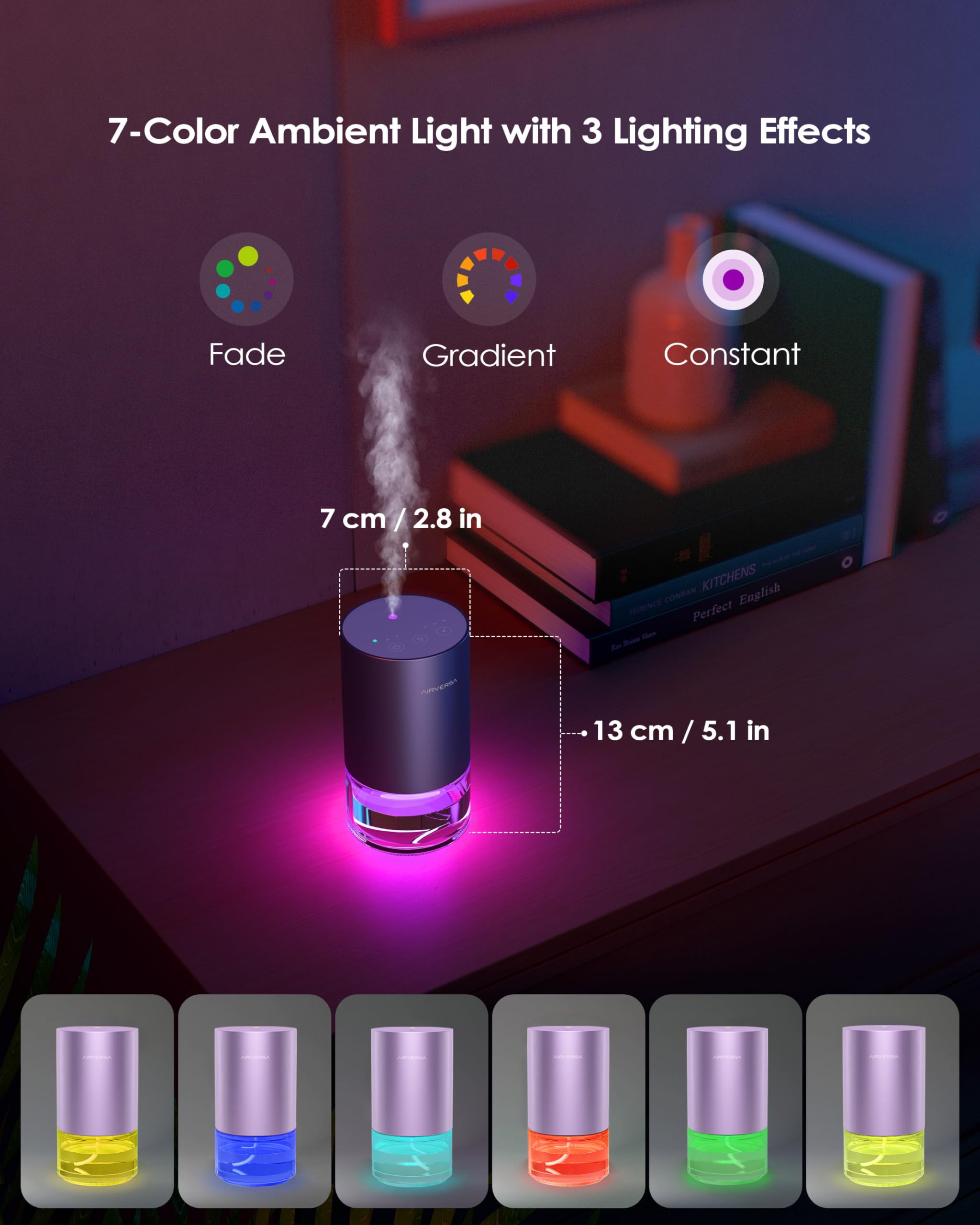 Ultra-large 100mL glass bottle on Airversa diffuser