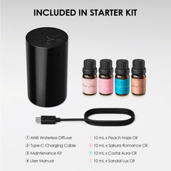 Airversa AN8 Kit2 Black waterless diffuser side view