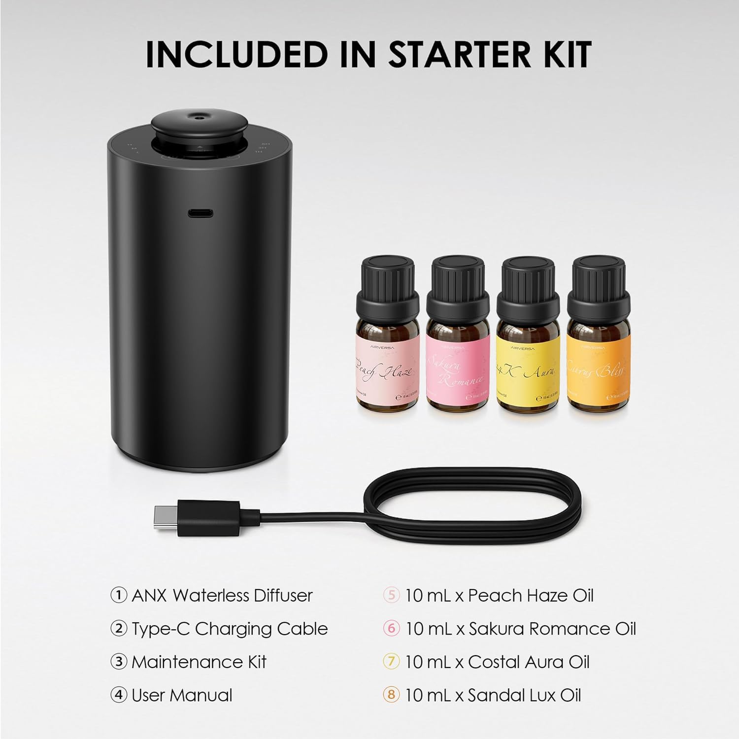 Peach Haze essential oil bottle included