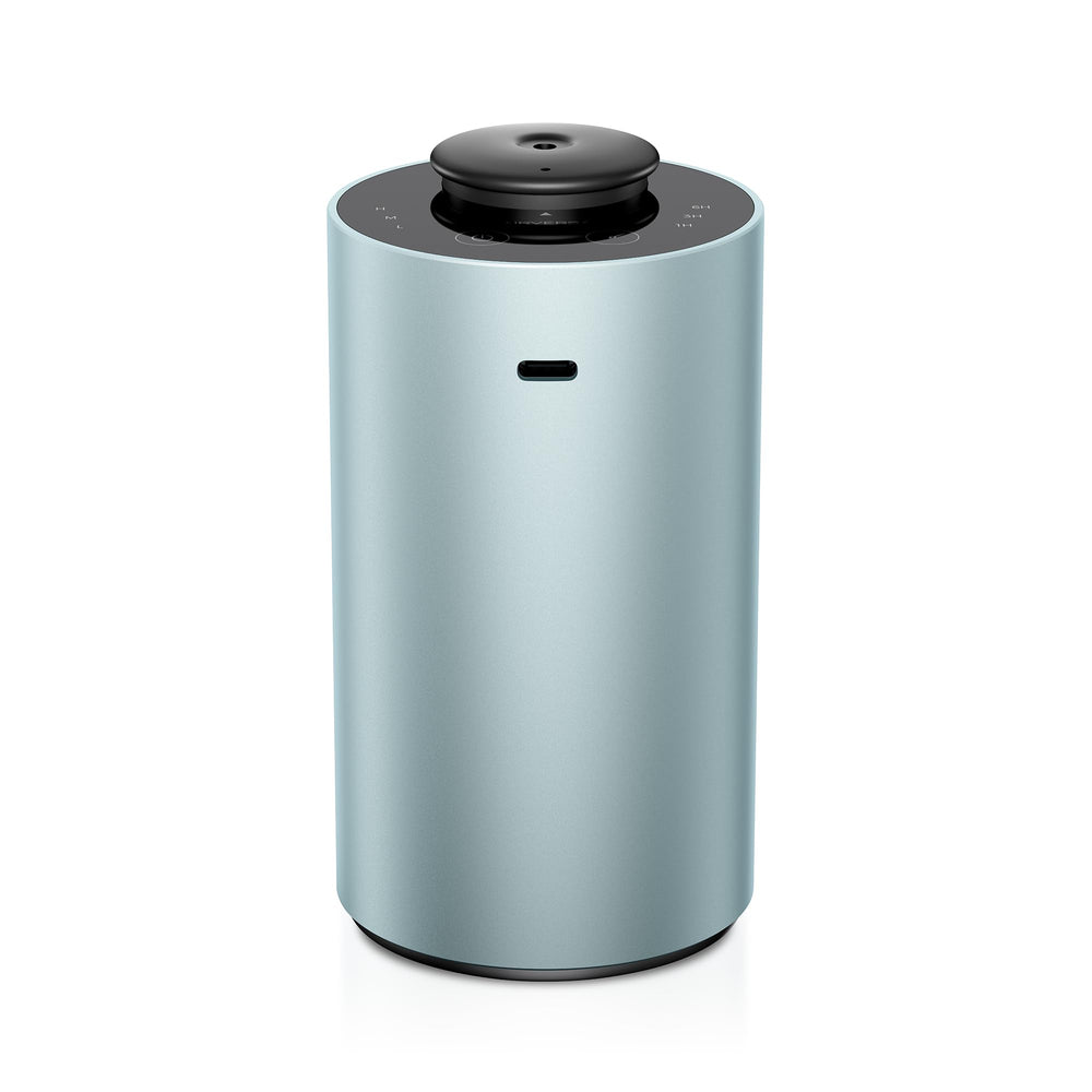 Airversa waterless essential oil diffuser in mint metal finish (front view)
