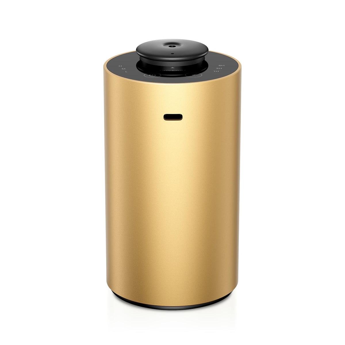 Airversa waterless essential oil diffuser in premium metal gold, angled view