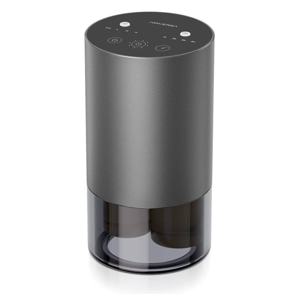 Airversa Dual-Nozzle Waterless Essential Oil Diffuser in Iron Grey