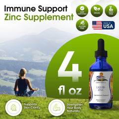 Zinc drops supporting healthy skin, hair, and nails