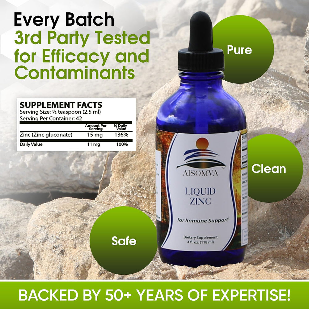 Ingredients: Distilled Water, Zinc Gluconate, Citric Acid, Potassium Benzoate